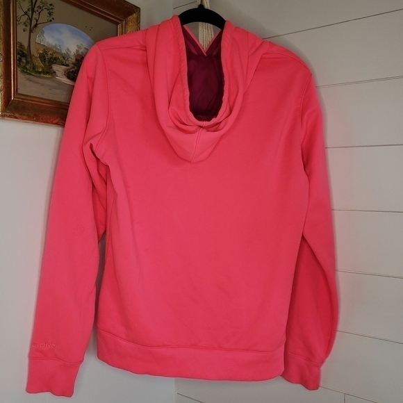 Under Armour UA Storm Neon Pink Semi-Fitted Hoodie Medium - Picture 4 of 5